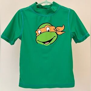 🐢 TMNT Rash Guard Shirt | Size 4T | Teenage Mutant Ninja Turtles Swim Top